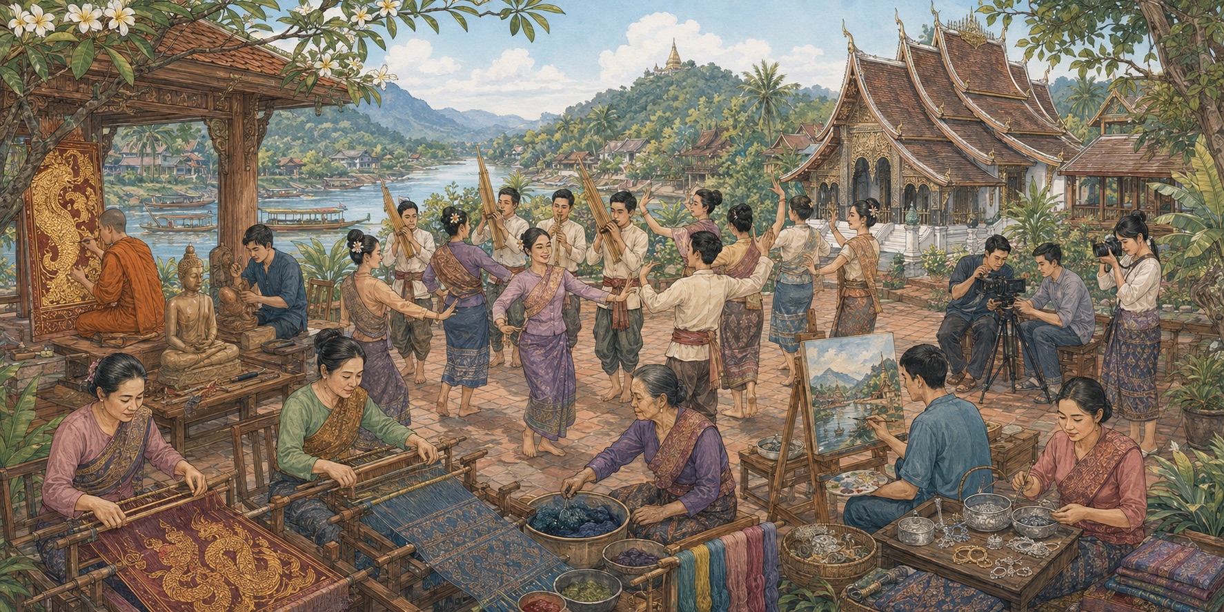 An illustration of Laos in a new creative light_ sacred threads, Khaen rhythms and rising voices