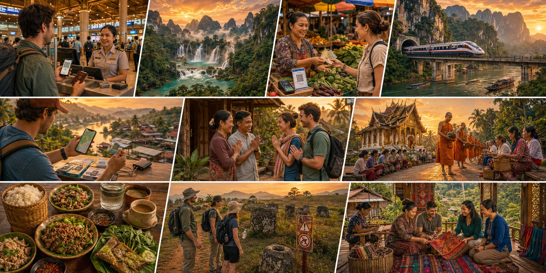 An illustration of Laos’s landscapes