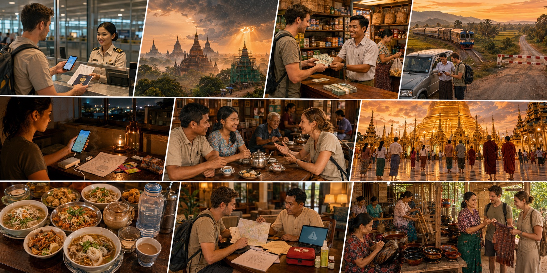 An illustration of Myanmar’s landscapes