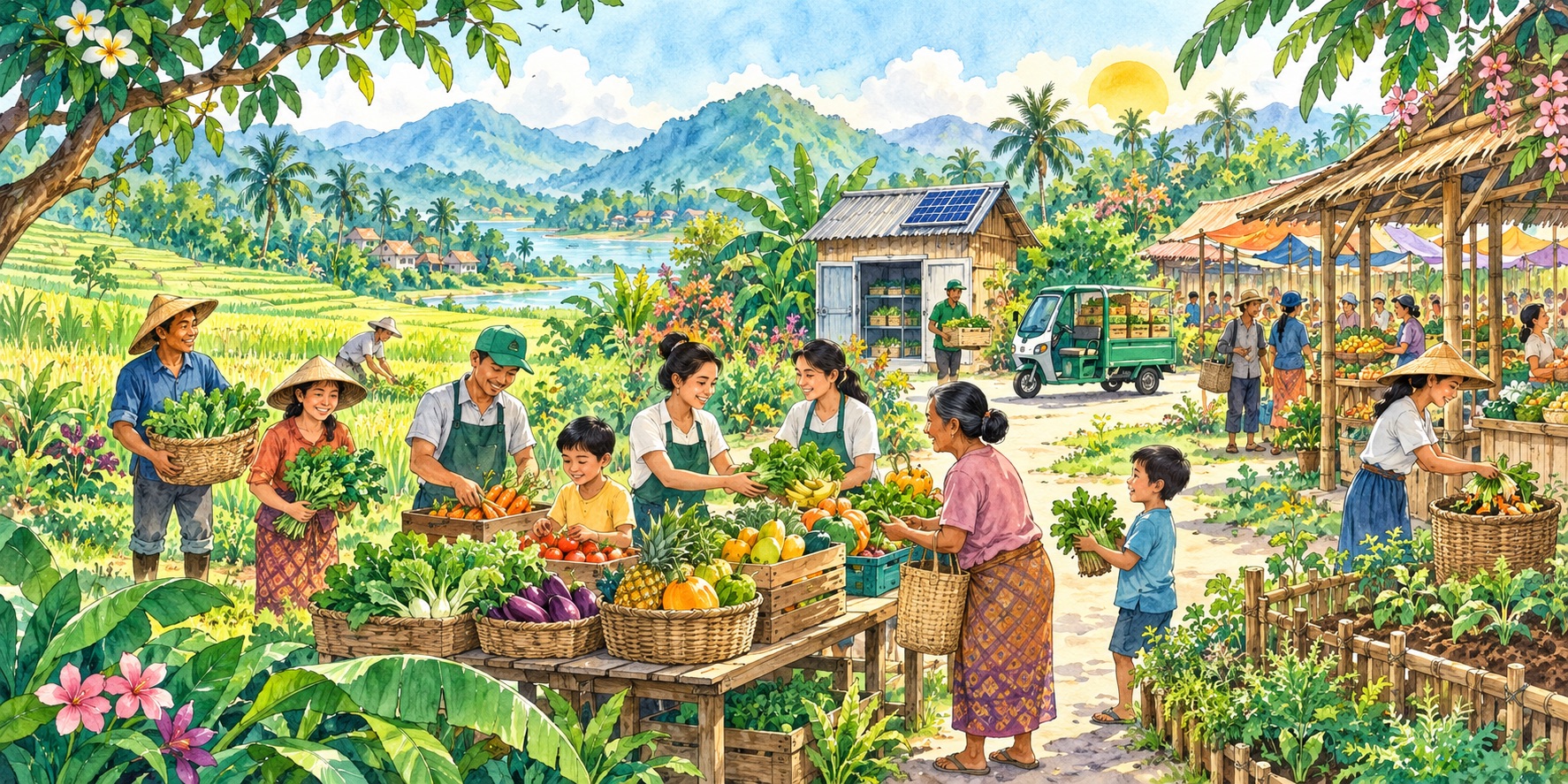 An illustration of Saving food today secures Southeast Asias tomorrow