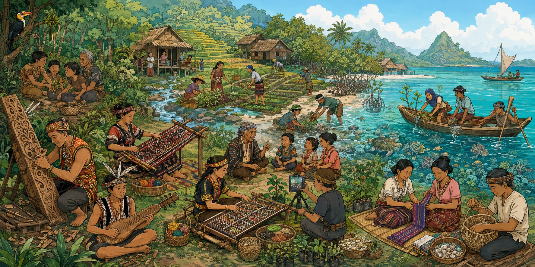 An illustration of The Future Has Ancestral Roots_Southeast Asias Indigenous Peoples Lead the Way