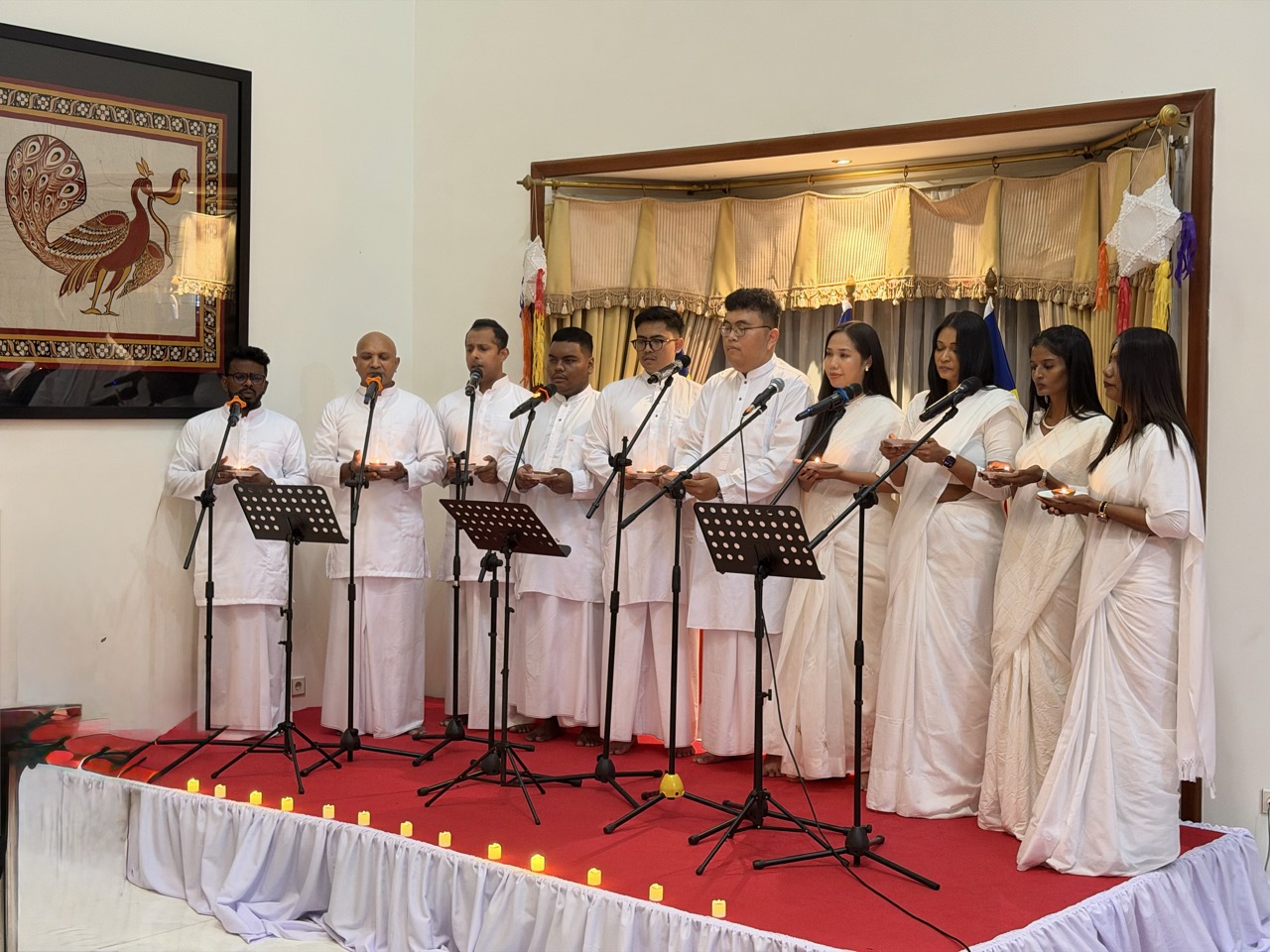 The devotional songs performed by the Sri Lankan Embassy staff team