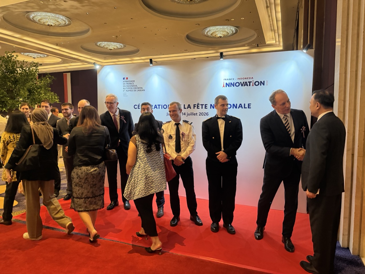 French Ambassador Fabien Penone welcomed guests to the Bastille Day celebration in Jakarta