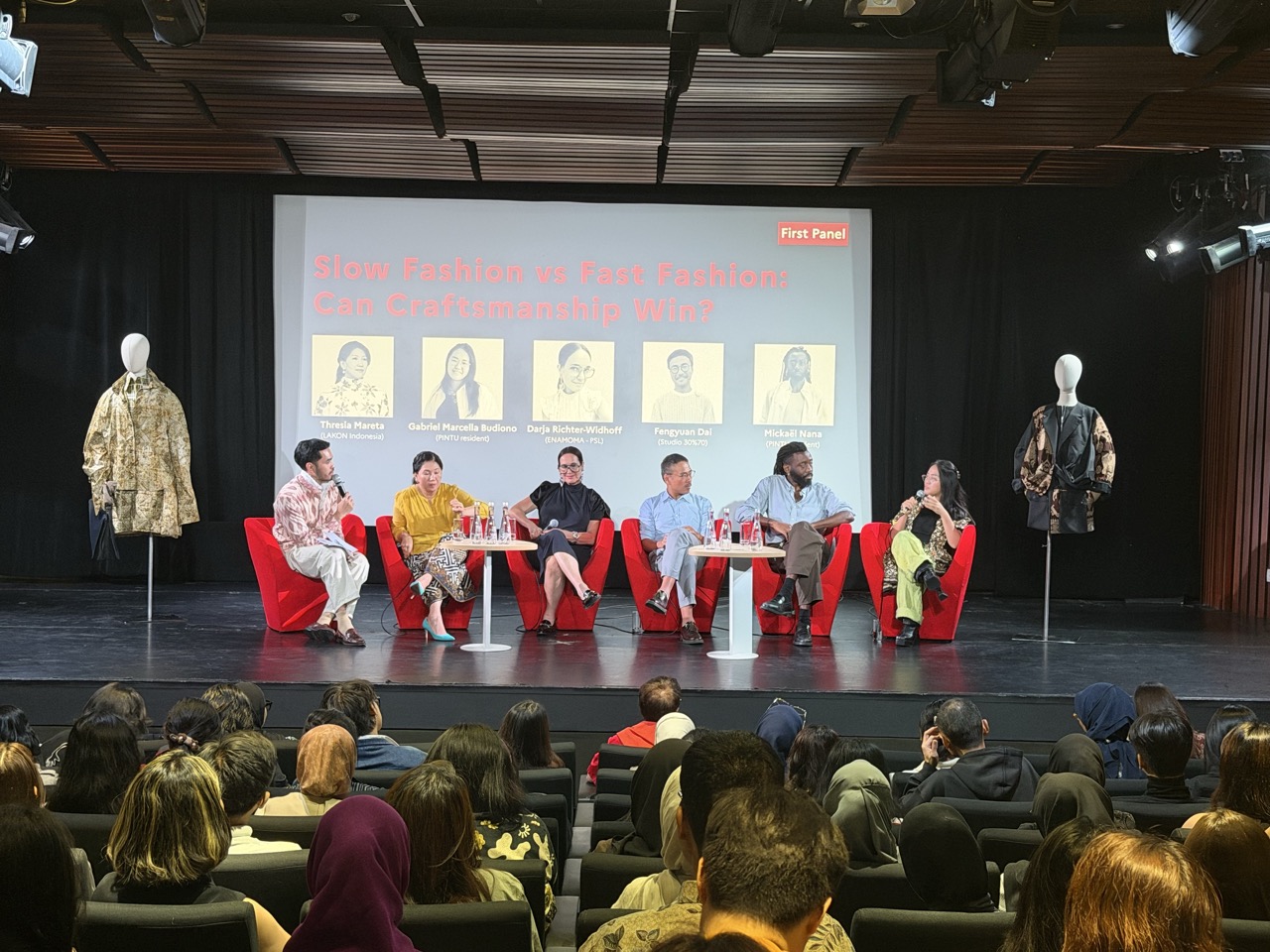 The first panel explored how traditional craftsmanship, local materials, and slower production models can offer a more sustainable alternative to fast fashion