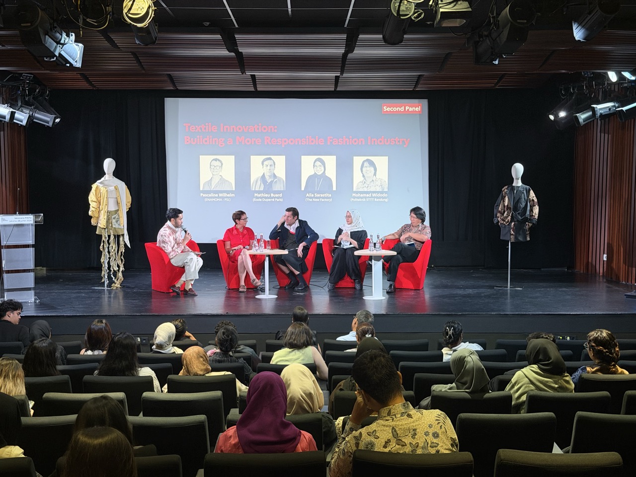 The second panel highlighted how textile research, circular design, education, and innovative production can reduce fashion’s environmental impact through cross-sector collaboration