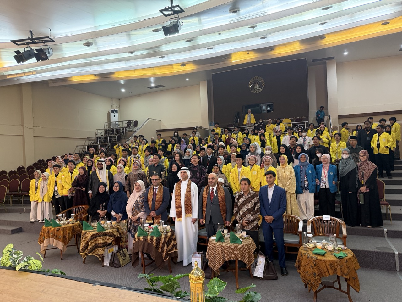Foreign dignitaries, UI leaders, organizers and students gather at the grand opening of Festival Timur Tengah 2026.