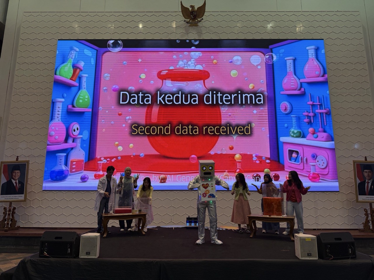 A lively science musical brings learning to the stage at the opening of Science Film Festival 2026 in Jakarta.