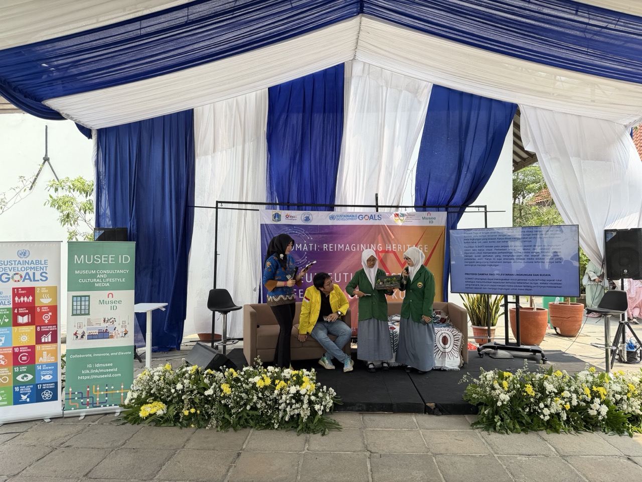 High school students share Gomati River stories and findings alongside a handmade diorama at MuseeID’s Festival Cerita Kota (Seasia/Reiza)