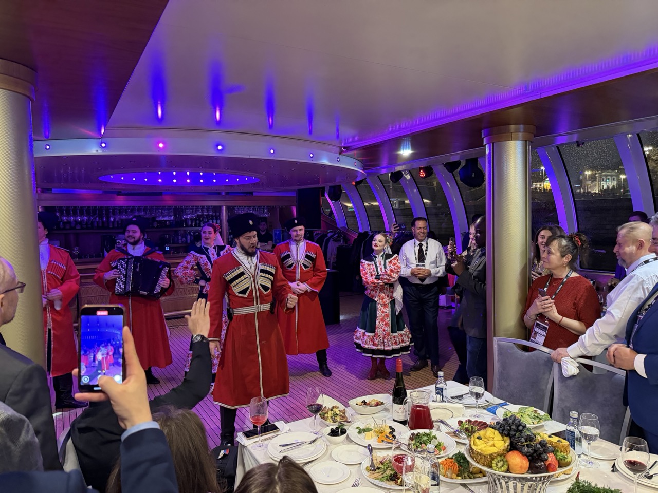 Conference participants were accompanied by some Russian cultural performances on board