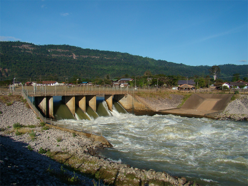 Laos generates most of its electricity from hydropower. This is Theun Hinboun Hydropower station in Khammouane Province