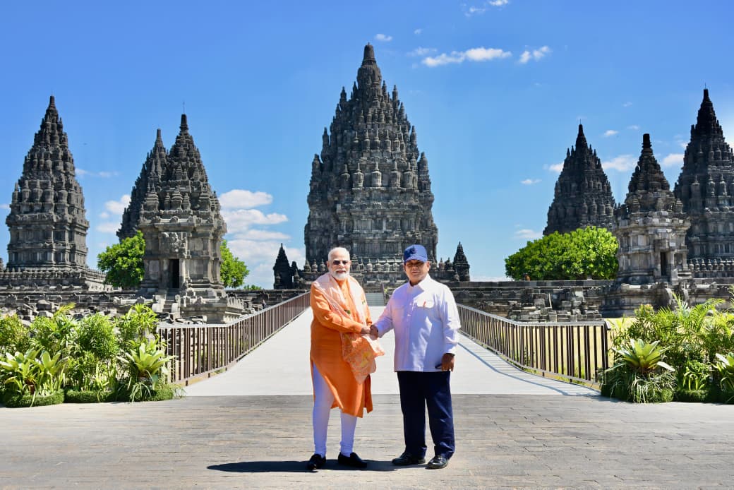 President Prabowo Subianto and Indian Prime Minister Narendra Modi tour the Prambanan Temple Complex in the Special Region of Yogyakarta on 8 July 2026, highlighting the centuries-old cultural and civilizational ties between Indonesia and India