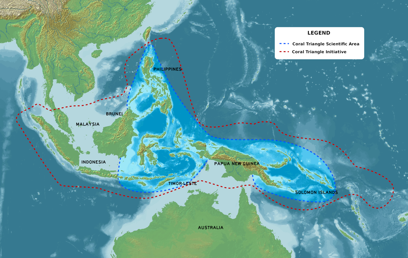 Geographic Places of Coral Triangle Biodiversity | Credit: Wikimediacommons