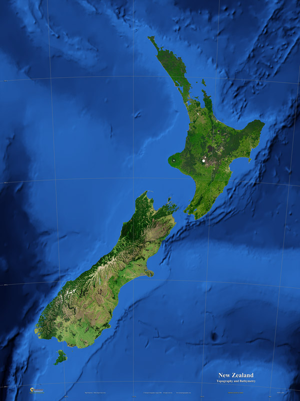 Satellite view of New Zealand | Newport Geographic/Flickr