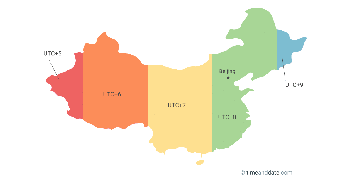 China time zone map
