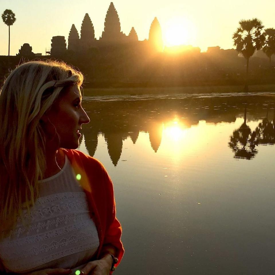 Oh The People You Meet founder Michaela Guzy at Angkor in Siem Reap. Image: Oh The People You Meet