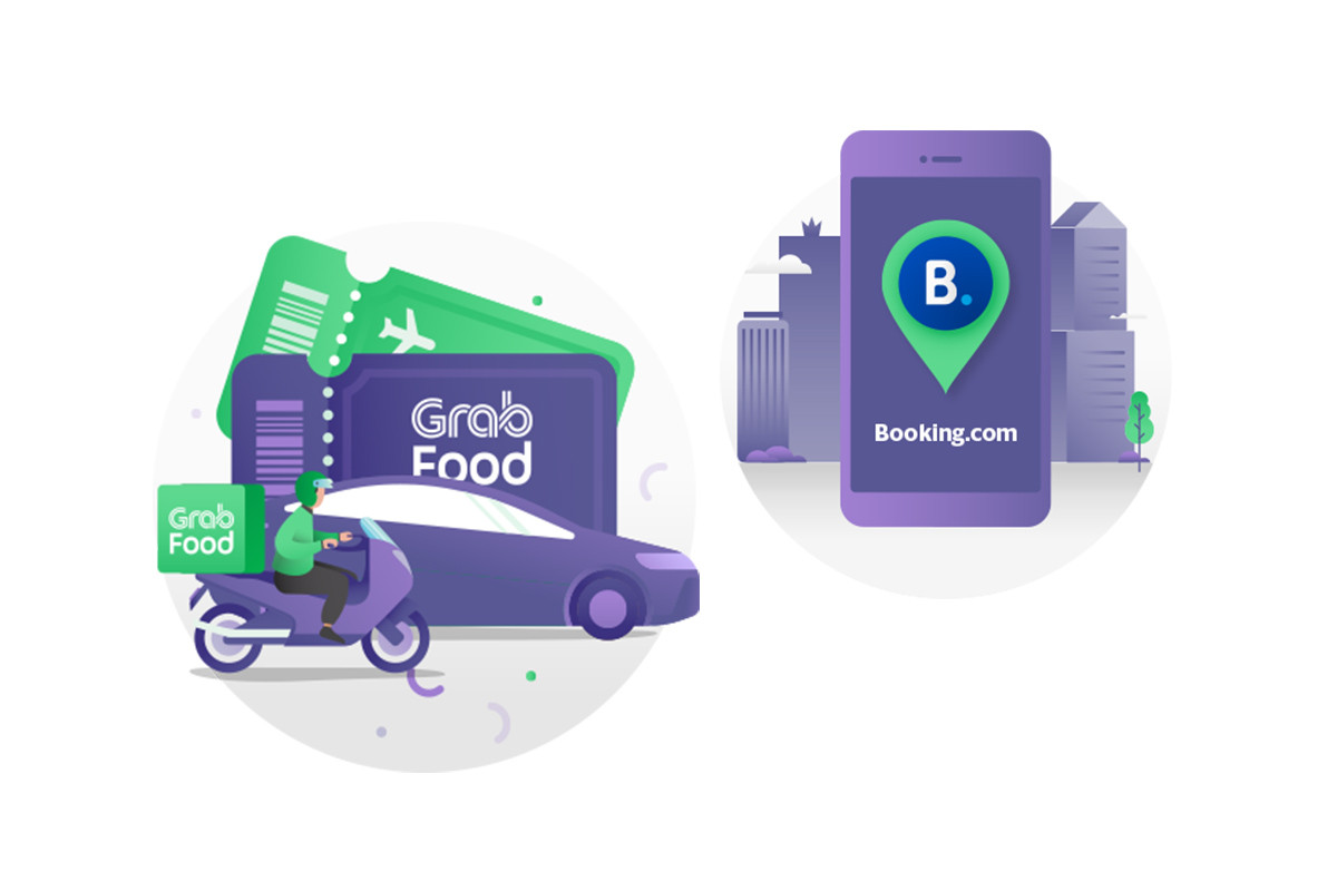 Grab and Booking.com partnership. Image: Techsauce.co